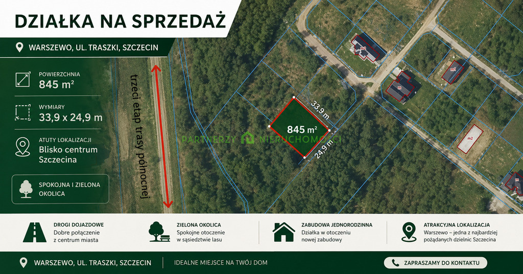 Działka Sprzedaż Szczecin Warszewo Traszki